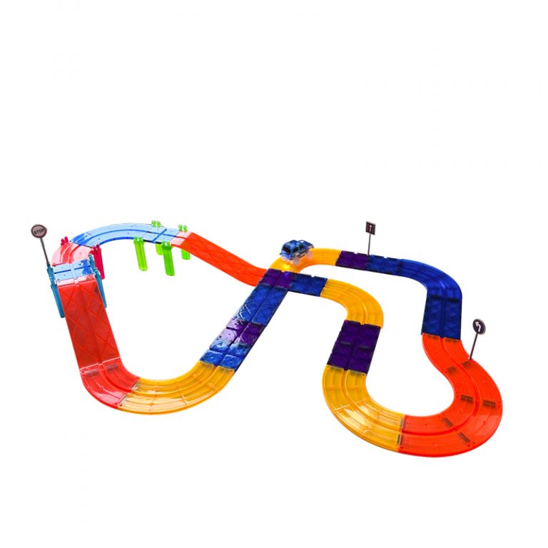 Magnetic Car Racers Magnetic Racing Tracks | Magnetic Car Racing Track - iMagneticTiles.com