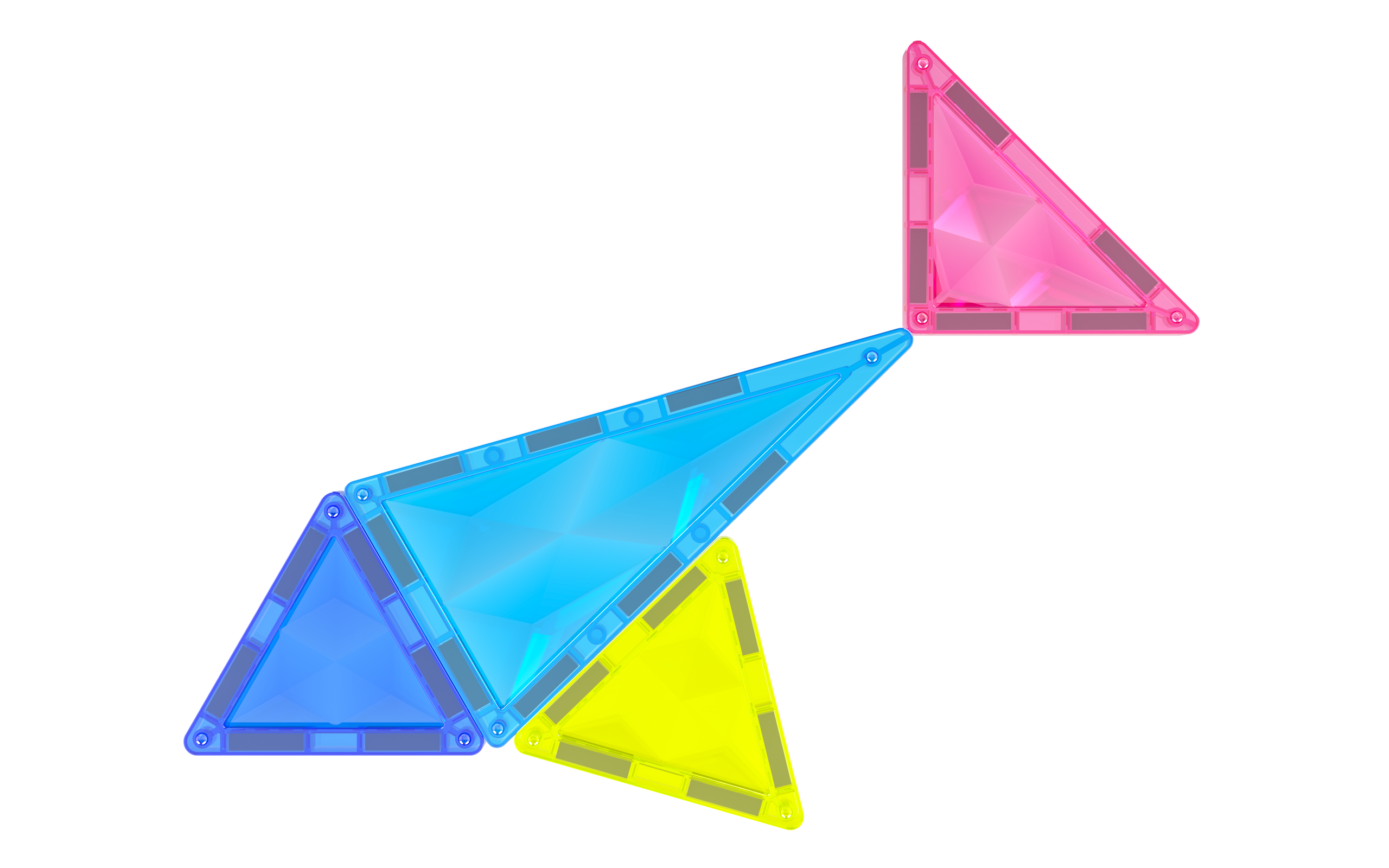 medium size magnetic tiles fish design